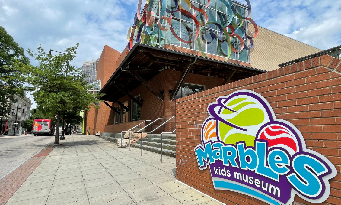 Exterior of Marbles Kids Museum
