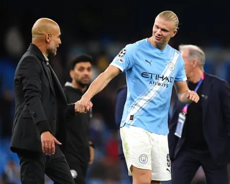 Erling Haaland Joins Elite Champions League 50-Goal Club, Hailed by Pep as CR7 and Lionel Messi's Fellow Monster
