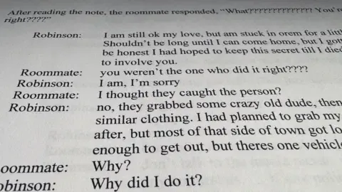 Detailed Conversation Log Involving Charlie Kirk Suspect and Housemate